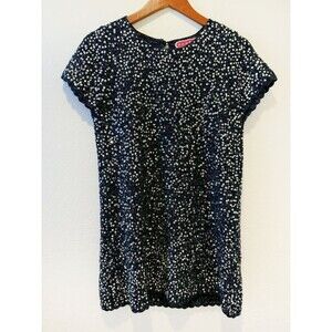 MANOUSH Women's Navy Blue Sequin Wool Blend Sweater Dress Glam sz Large